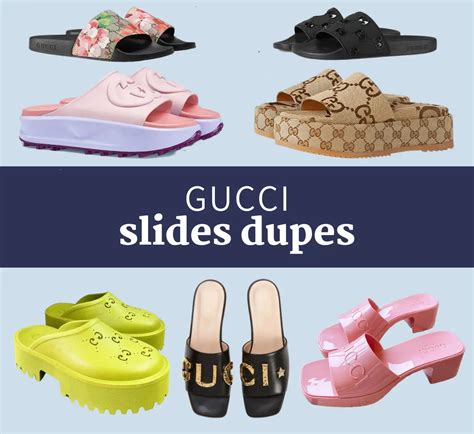 gucci rubber logo platform slide sandal dupe|gucci sliding dupe.